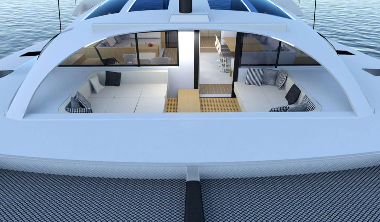 Blue Coast 82 aft cockpit
