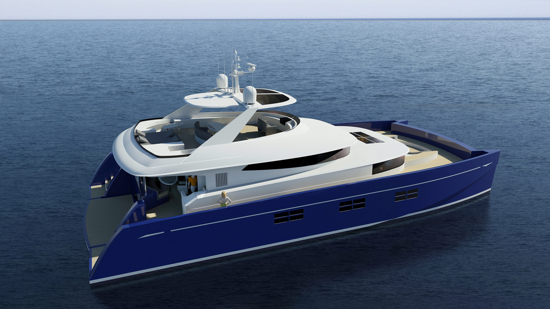 Blue Coast 80 stern view