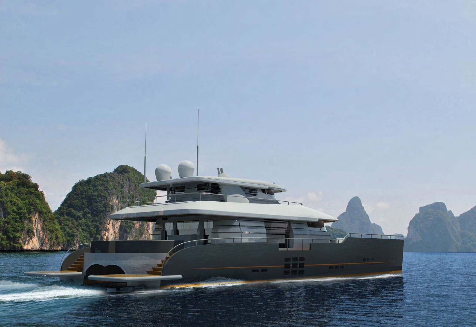 Blue Coast 100 stern view
