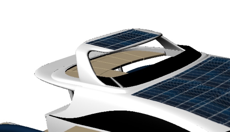 Flybridge with Solar Panels
