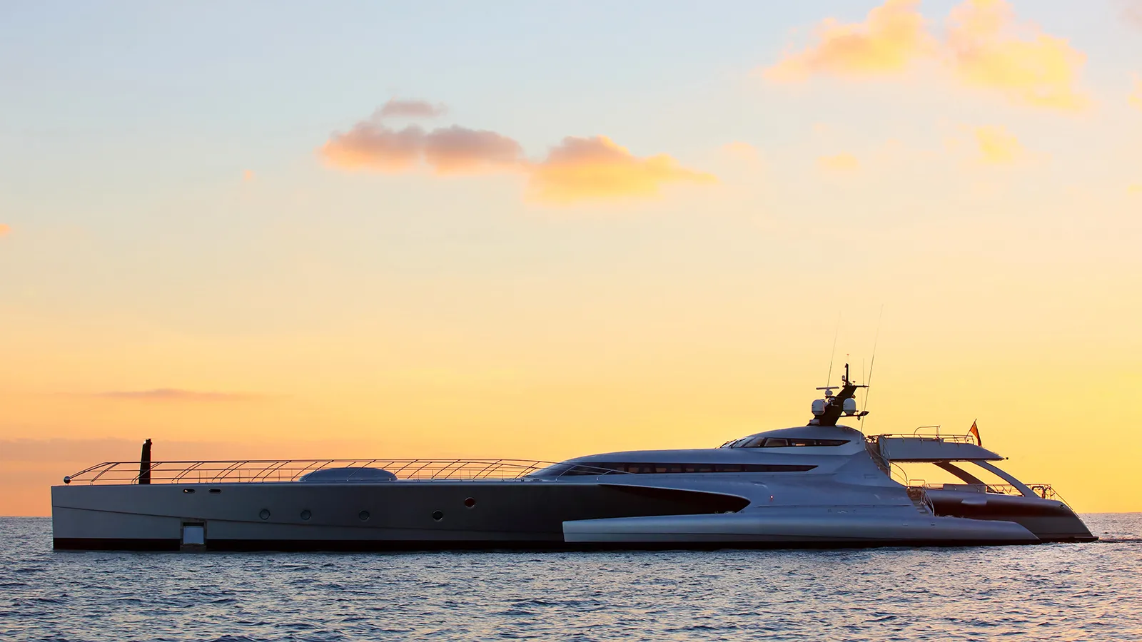 Galaxy of Happiness side profile at sunset