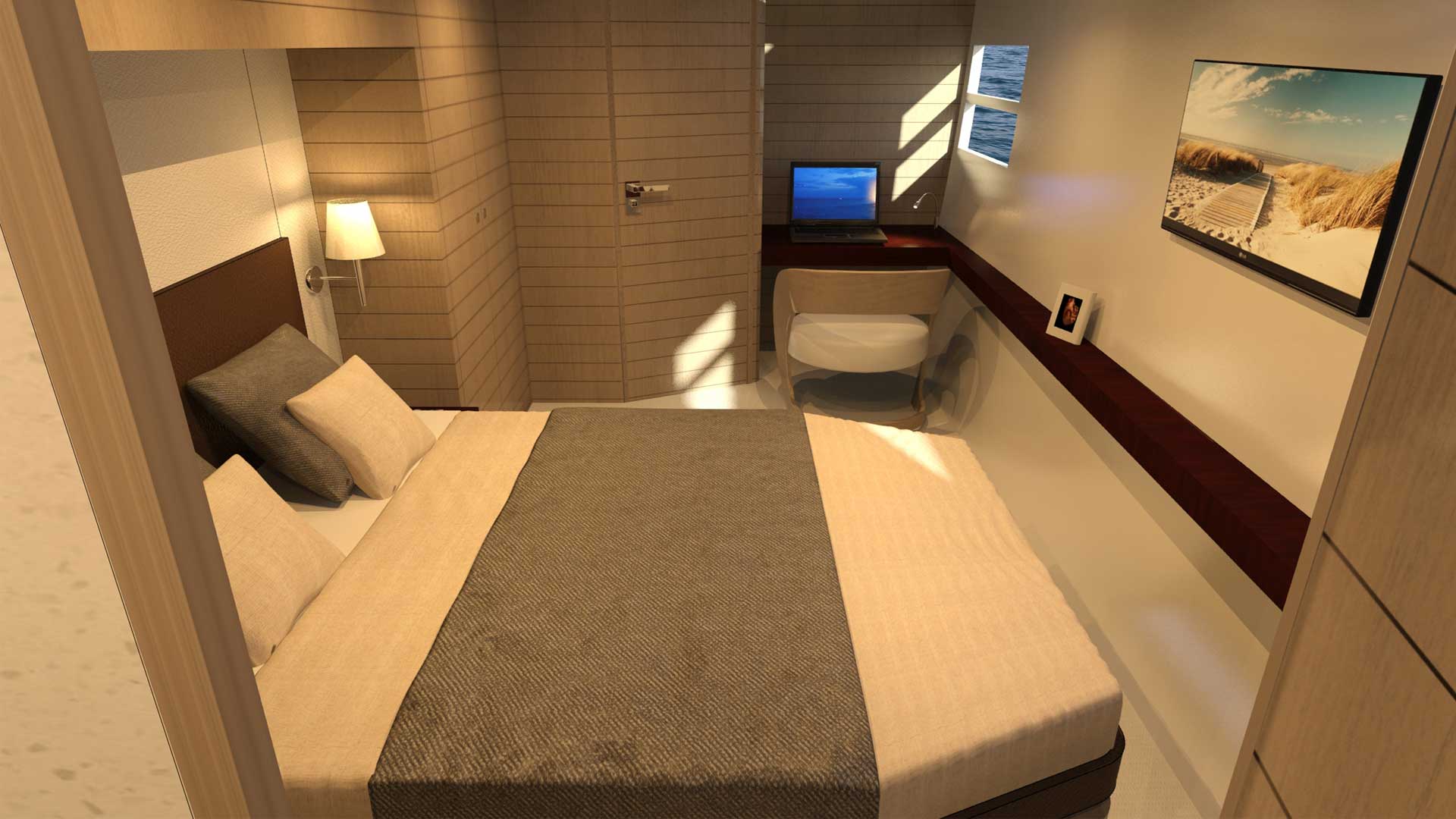 Blue Coast 75 guest cabin