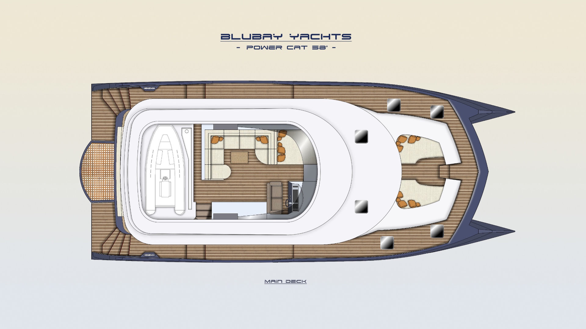 Blue Coast 58 Flybridge Layout