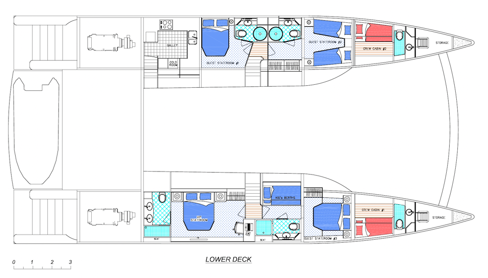 Blue Coast 80 Lower Deck Layout