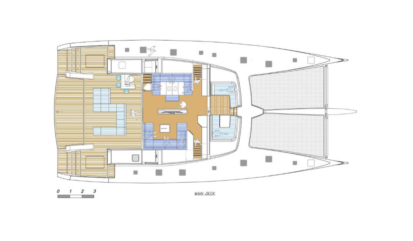 Blue Coast 82 Main Deck Layout