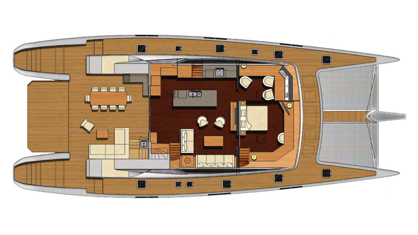 Blue Coast 95-2 Main Deck Layout