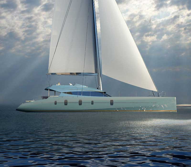 Blue Coast 75 under sail