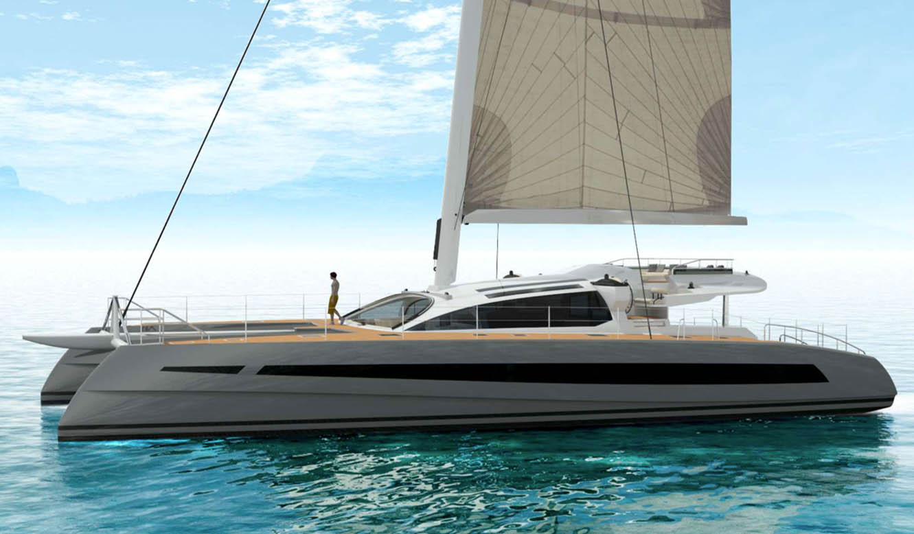 Blue Coast 82 sailing side view