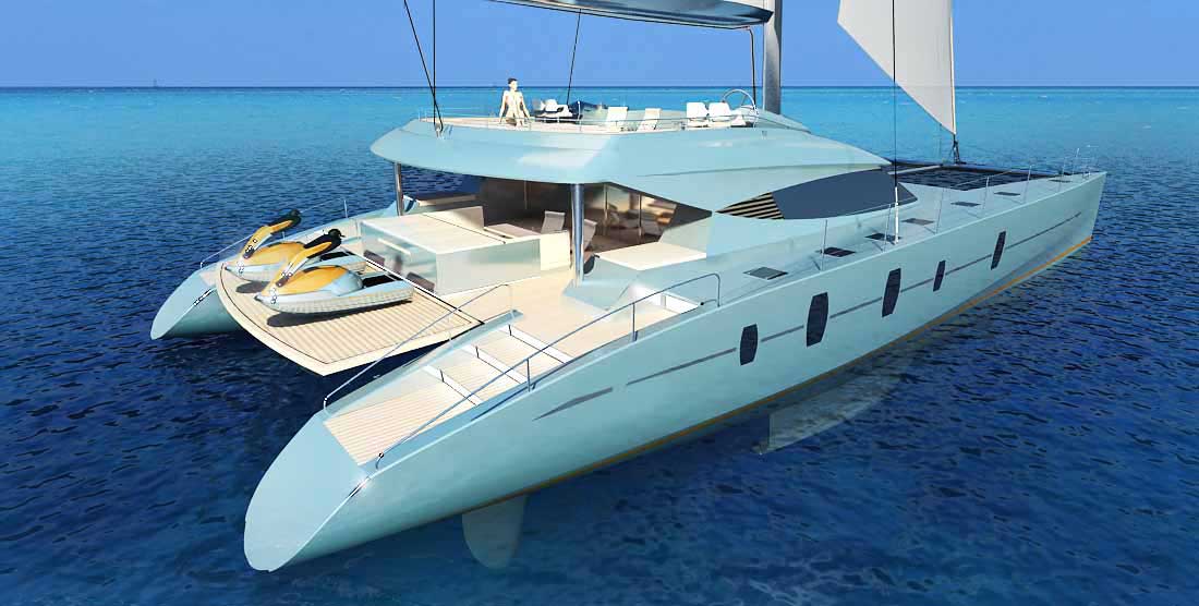 Blue Coast 75 stern view